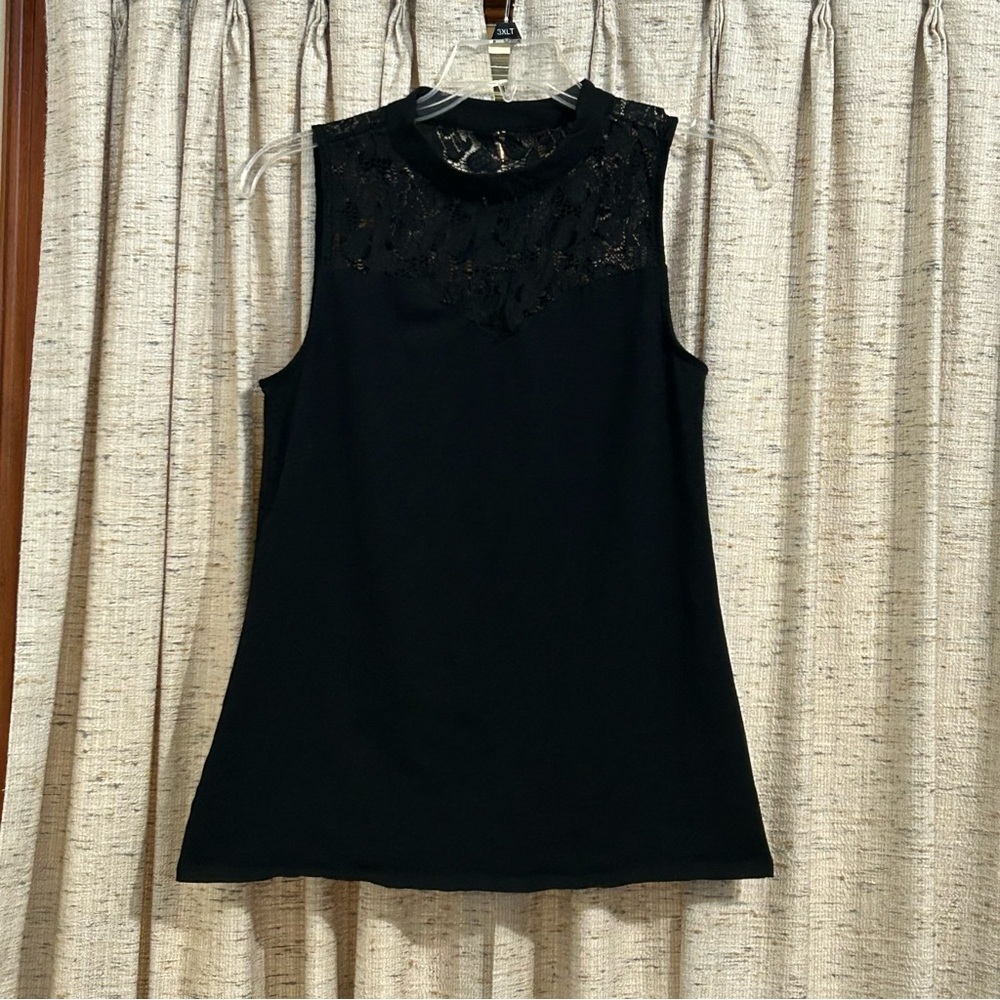 Torrid Black Lace Illusion Foxy Tank - 1X
